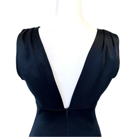 AX Paris | NW Plunge Hourglass Bodycon Midi Dress Navy Size 4 - Picture 11 of 16